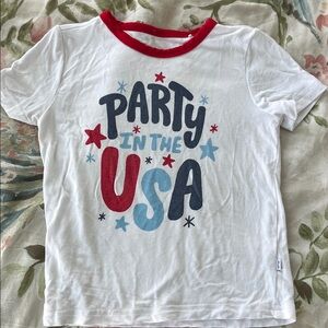 Little Sleepies White and Red USA Party Tee